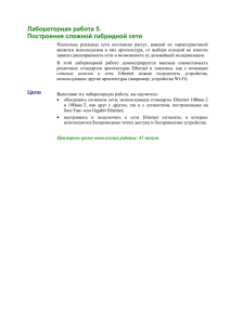 Лабораторная работа 5. Построение сложной гибридной сети