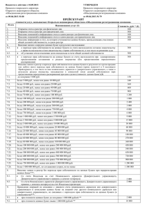 Прейскурант услуг регистратора для зарегистрированных лиц