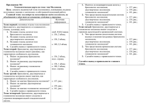 Приложение №1 1. Технологическая карта по теме: тип Моллюски.