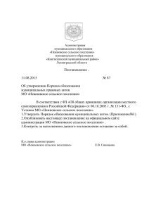 Постановление 11.08.2015 № 87 Об утверждении Порядка