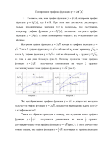 Тема «Построение графика функции y=kf(x)».
