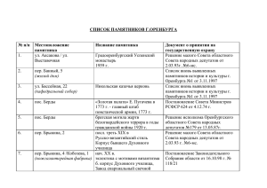 Список памятников Оренбурга