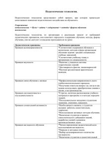 Методический материал для преподавателей