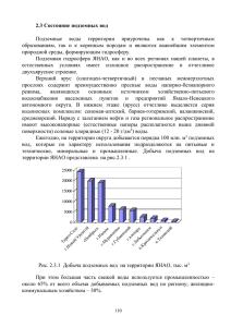 2.3 Состояние подземных вод - Администрация город Тарко-Сале