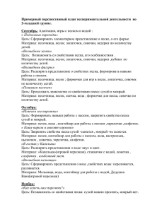 Примерный перспективный план экспериментальной деятельности  во 2-младшей группе. Сентябрь: