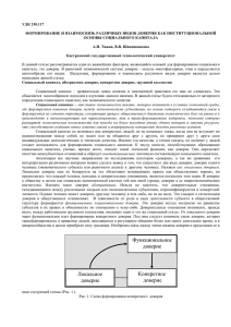 УДК 330.117  ФОРМИРОВАНИЕ И ВЗАИМОСВЯЗЬ РАЗЛИЧНЫХ ВИДОВ ДОВЕРИЯ КАК ИНСТИТУЦИОНАЛЬНОЙ