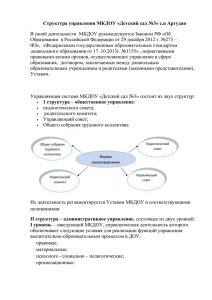 Структура управления МКДОУ - МКДОУ «Детский сад №3» с.п