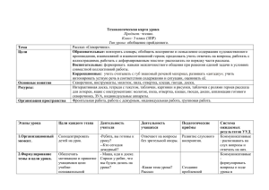 Технологическая карта урока Тема Цели Образовательные: