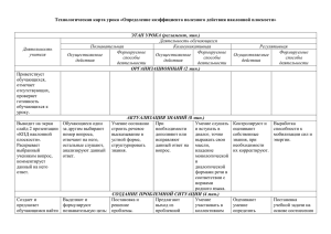 Технологическая карта урока «Определение коэффициента полезного действия наклонной плоскости»  Деятельность обучающихся