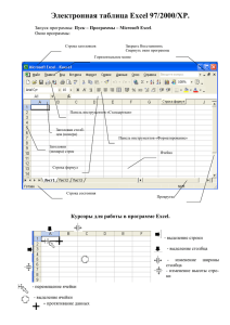 Электронная таблица Excel 97/2000/ХР