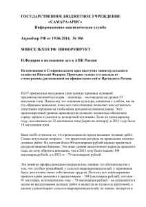 ГОСУДАРСТВЕННОЕ БЮДЖЕТНОЕ УЧРЕЖДЕНИЕ «САМАРА-АРИС» Информационно-аналитическая служба