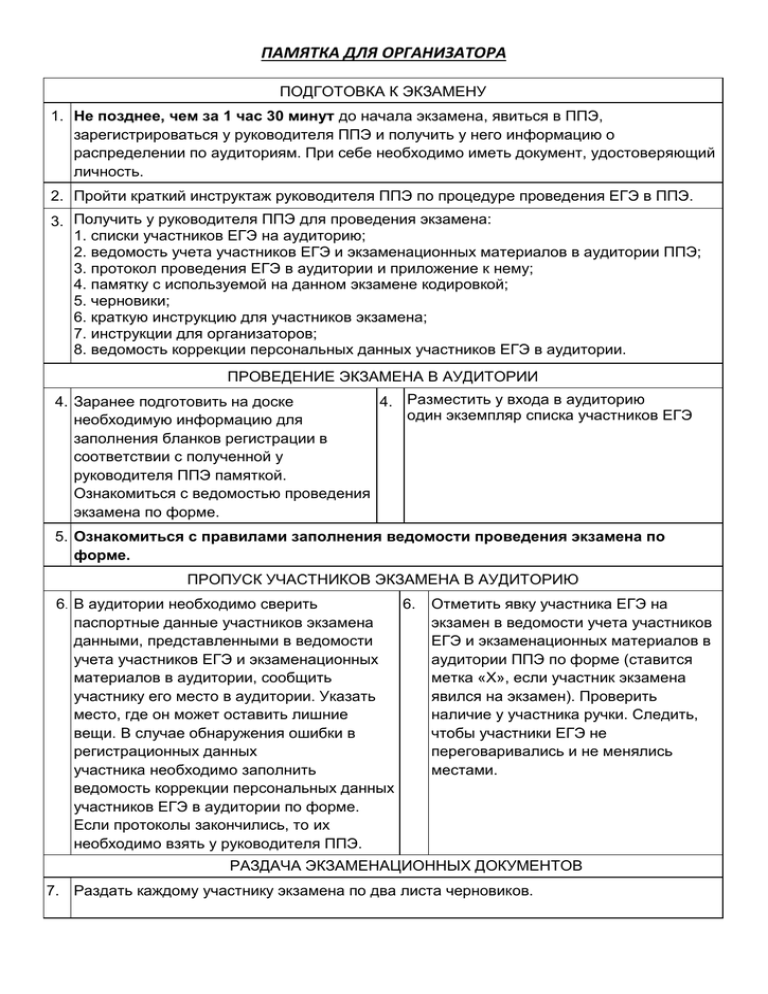 Образцы заполнения протоколов егэ для организаторов