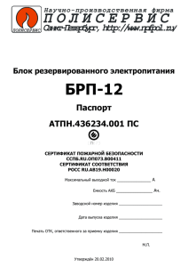 БРП-12 Паспорт