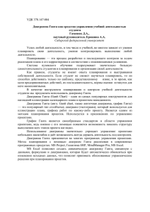 Диаграмма Гантаx - Сибирский федеральный университет