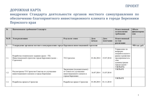 Дорожная карта г. Березники (проект)