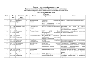 № п/п - Федеральный детский эколого