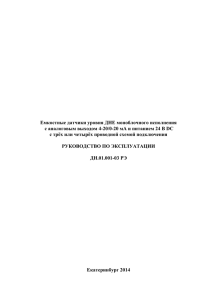 Емкостные датчики уровня ДНЕ моноблочного исполнения