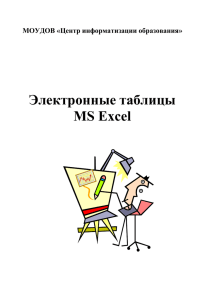 Электронные таблицы MS Excel МОУДОВ «Центр информатизации образования»