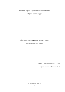 Деревья и кустарники нашего сада