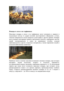 Пожары в лесах и на торфяниках