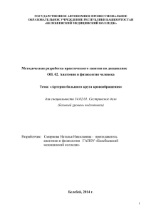 Методическая разработка практического занятия по теме