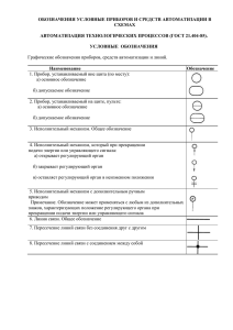 Обозначения условные приборов и средств автоматизации