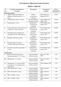 Электронные образовательные ресурсы МБОУ СОШ №5