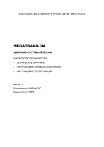 1.1 Назначение и общие сведения о системе MEGATRANS-3