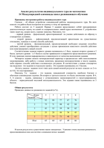 Анализ результатов индивидуального тура по математике 14