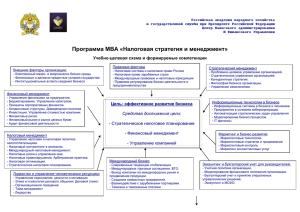 Учебно-целевая схема - Центр Налогового Администрирования