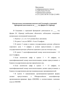 Приложение к информационному письму Службы Банка России по финансовым рынкам