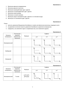 Приложение 1. Молекулы движутся упорядоченно. Молекулы