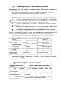 Эффективность работы команды стратегических изменений