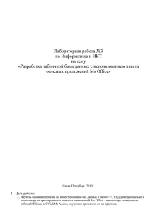 Лабораторная работа №3 по Информатике и ИКТ на тему