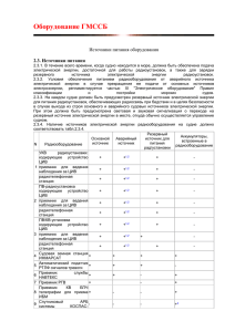 Оборудование ГМССБ - Источники питания