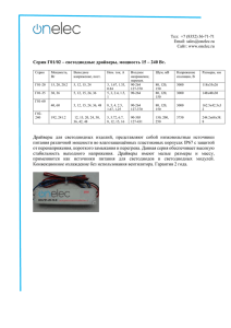 Серия Г01/02 – светодиодные драйверы, мощность 15 – 240 Вт. Email: