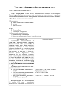 Тема урока: «Итоги Первой мировой войны