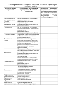 Анкета участника пленарного заседания