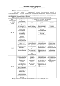 Аннотация рабочей программы учебной дисциплины Б3.В.ДВ1