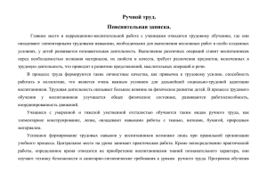 Адаптированная рабочая прграмма по ручному труду 2 кл.