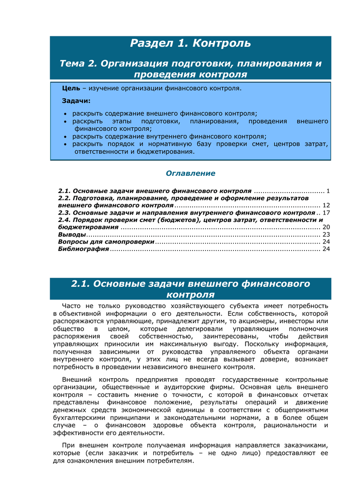 Отчет по практике: Организация финансового контроля на предприятии