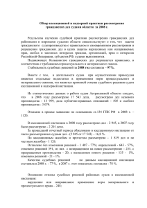 Обзор кассационной и надзорной практики