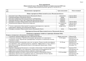 План мероприятий Общественной палаты Московской области