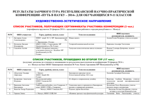Список участников - БГПУ им.М.Акмуллы