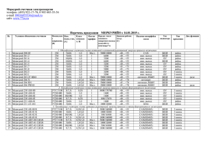 Перечень модификаций счетчиков Меркурий на 14.01.2015 года