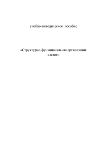 учебно-методическое  пособие «Структурно-функциональная организация клеток»