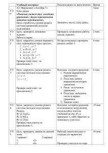 Рекомендации по выполнению  Время  А.Г.Мордкович «Алгебра 7». 1мин