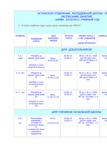 эстонское отделение молодёжной школы языков