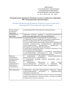 Приложение  к постановлению администрации муниципального образования