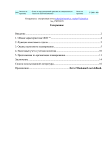 3. Оценка налогового планирования